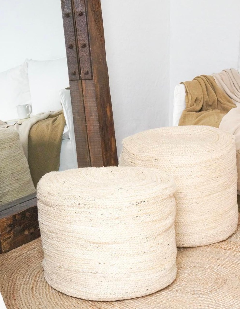 PUFF YUTE BLANCO/NATURAL