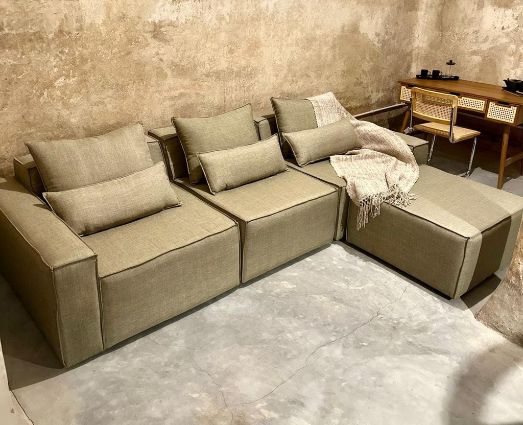 SOFA ITALIA - 3 MODULOS + APOYAPIES