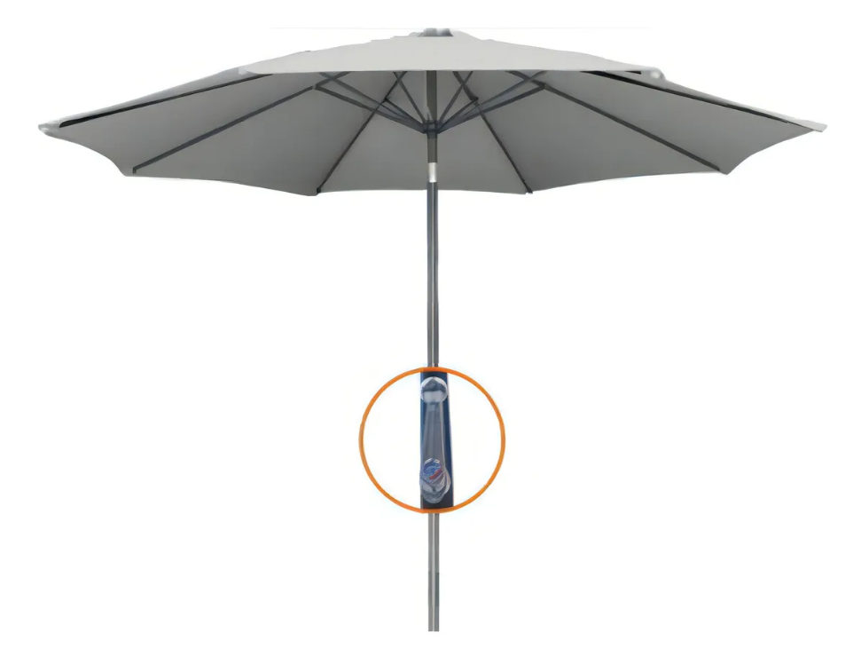 SOMBRILLA JARDIN DE CENTRO ALUMINIO COLOR NATURAL SJI-CA3MN KUSHIRO