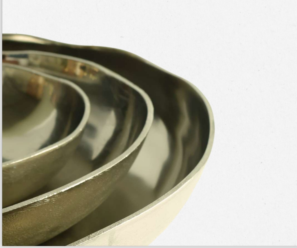 Bowl de aluminio fundido grandeGold