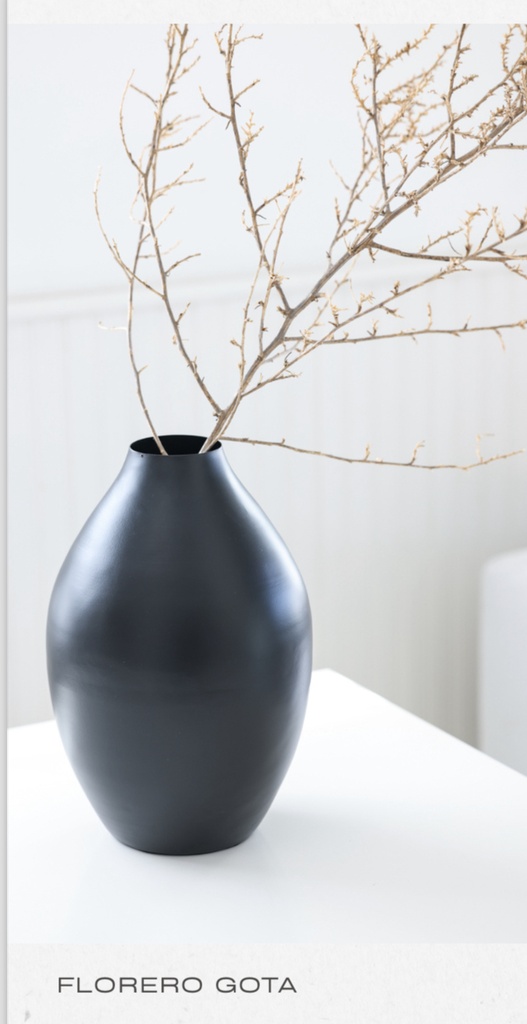 FLORERO GOTA PEQUEÑO BLACK