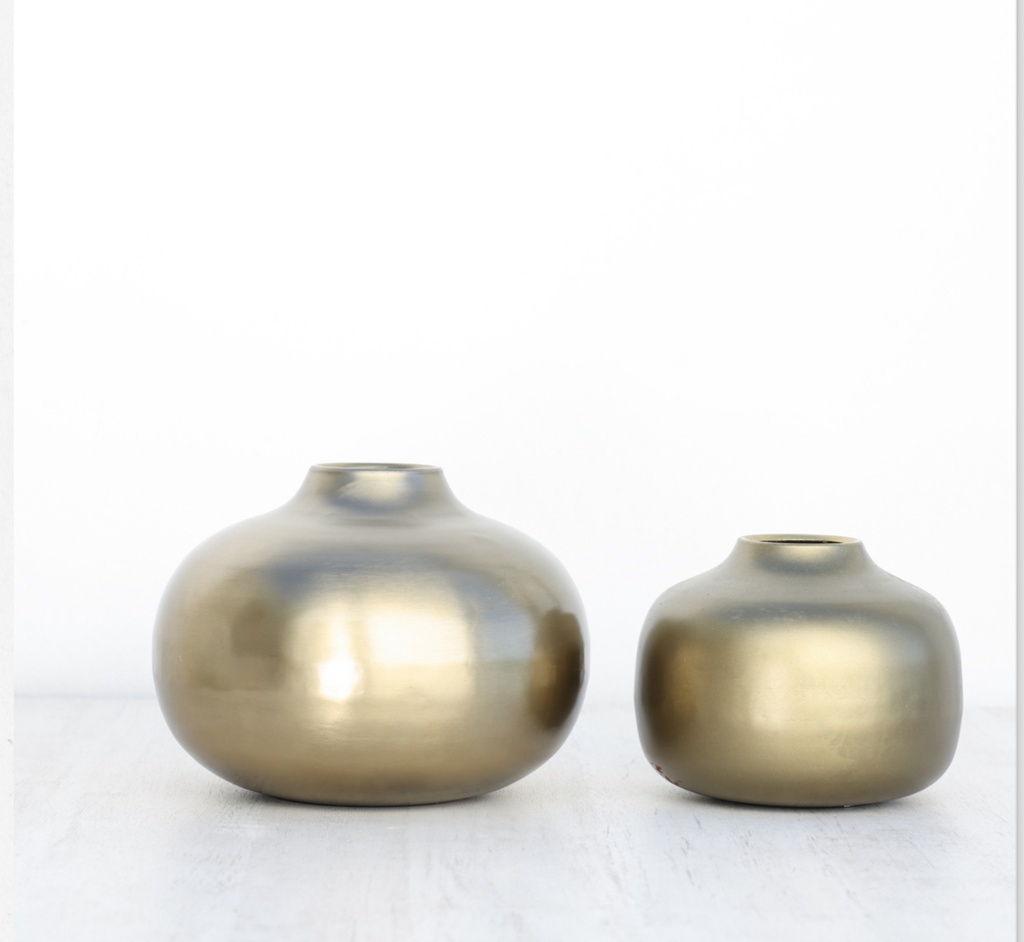 FLORERO GRANDE LATON ANTIGUO ANTIQUE BRASS