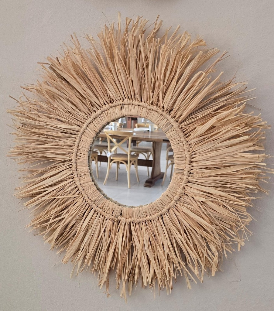 ESPEJO TEJIDO NATURAL 45 CM