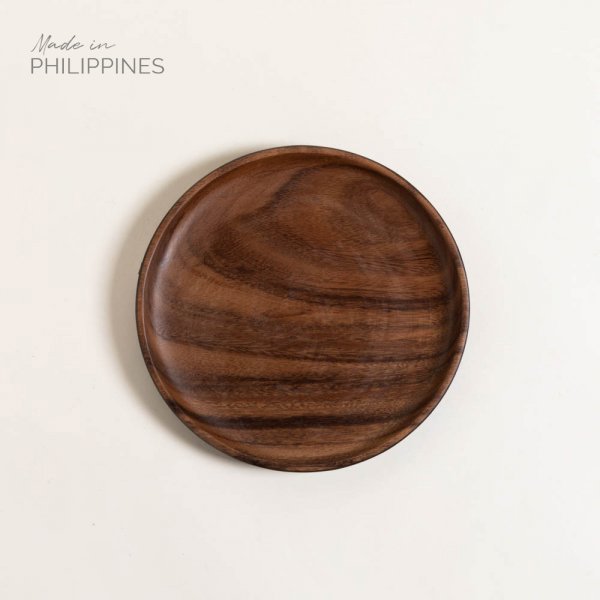 PLATO REDONDO ACACIA MANILA BLACK 24 CM