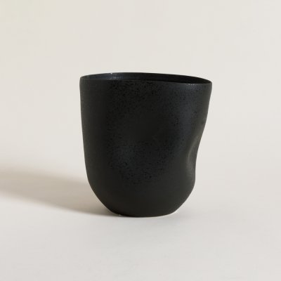 VASIJA DENTED NEGRA 25X15X22 CM