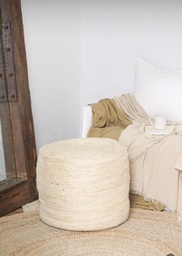 PUFF YUTE NATURAL Y TOSTADO