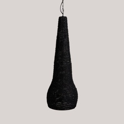 LAMPARA COLGANTE DE MADERA BLACK Y HIERRO 103,5X36,5 CM