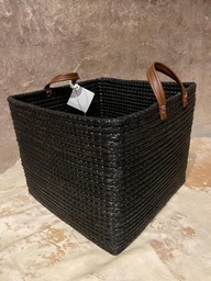 CANASTO VENETO - NEGRO CON CUERO