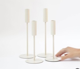 CANDELABRO THICK LARGE OPAQUE WHITE