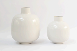 FLORERO MODERNO PEQUEÑO OPAQUE WHITE