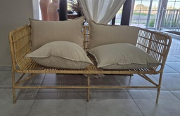 SILLON RATTAN 2 CUERPOS - ESTRUCTURA CAÑO - IMPORTADO