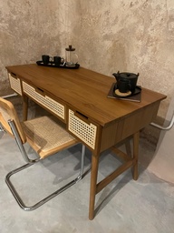 [MUE020] ESCRITORIO RETRO RATTAN 120X60X80 CM